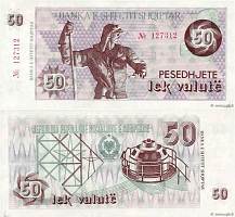 *50 Lek valutë Albánsko 1992, P50b UNC, nevydané - Kliknutím na obrázok zatvorte -